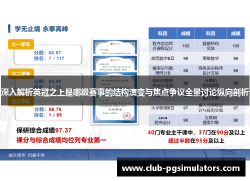 深入解析英冠之上是哪级赛事的结构演变与焦点争议全景讨论纵向剖析